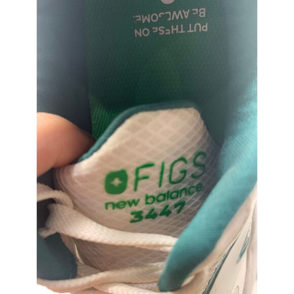 Figs x New Balance 3447 Evergreen White Lace Up Shoes Men’s Size 9 Womens 10.5 main image 10